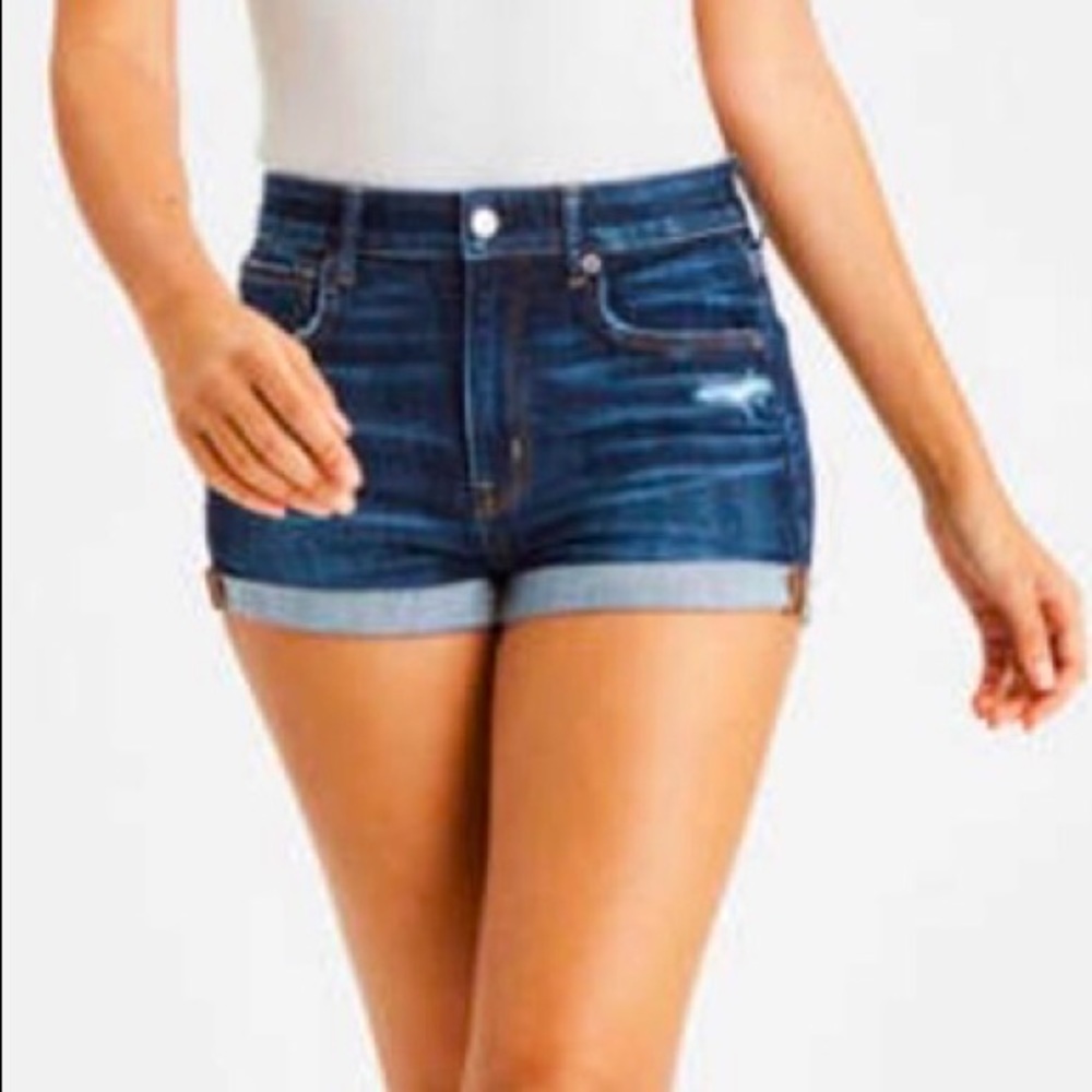 AE super stretch jean shorts
